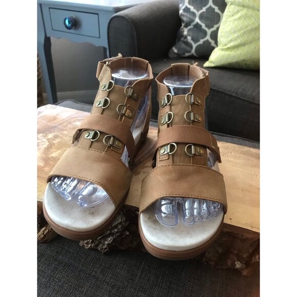 Sorel Toreda Carly Sandal Tan Size 7.5 gladiator strappy - Picture 5 of 8